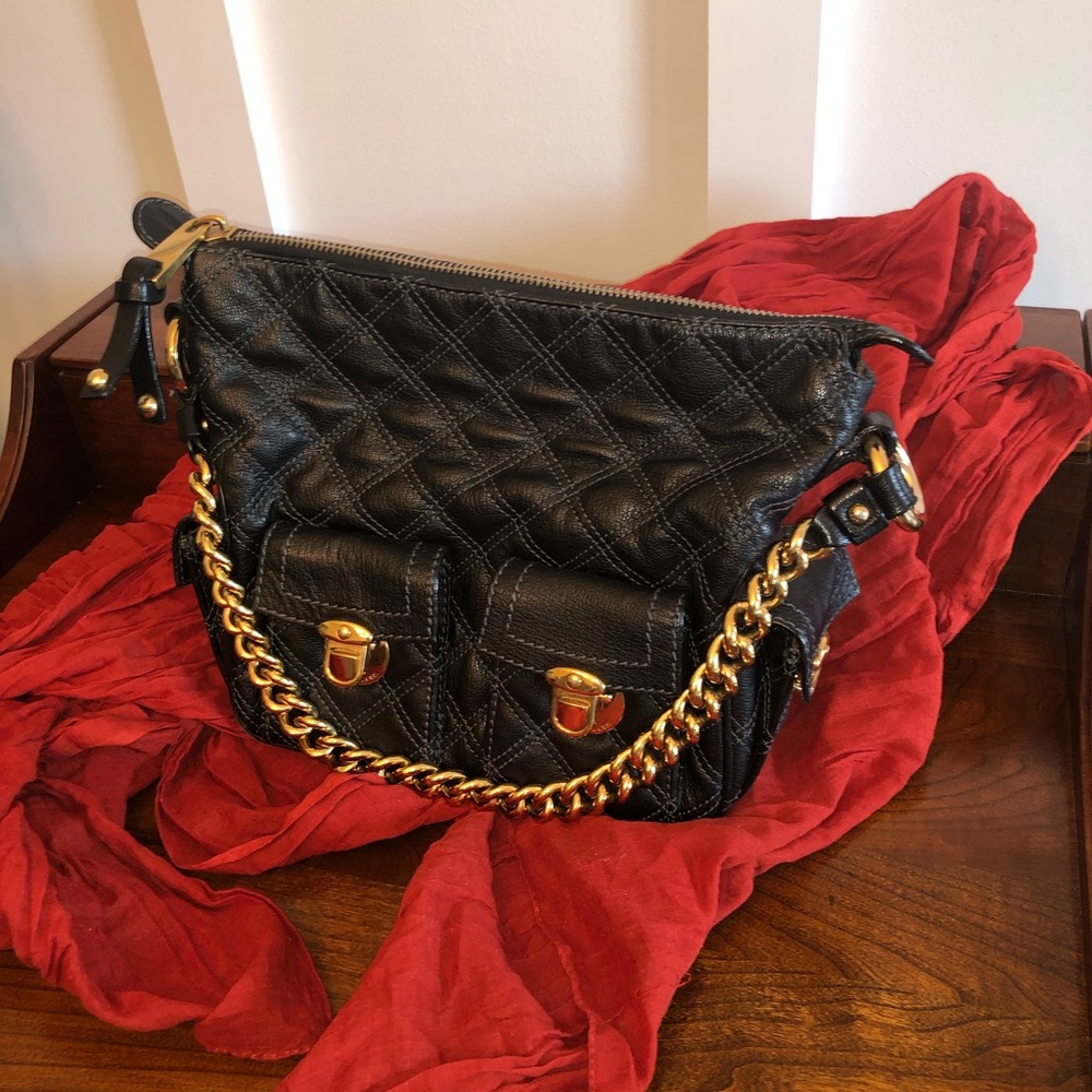 Marc Jacobs leather handbag with gold hardware